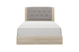 Bedroom view featuring Whiting Gray Linen Tufted Panel Bedroom Set bed