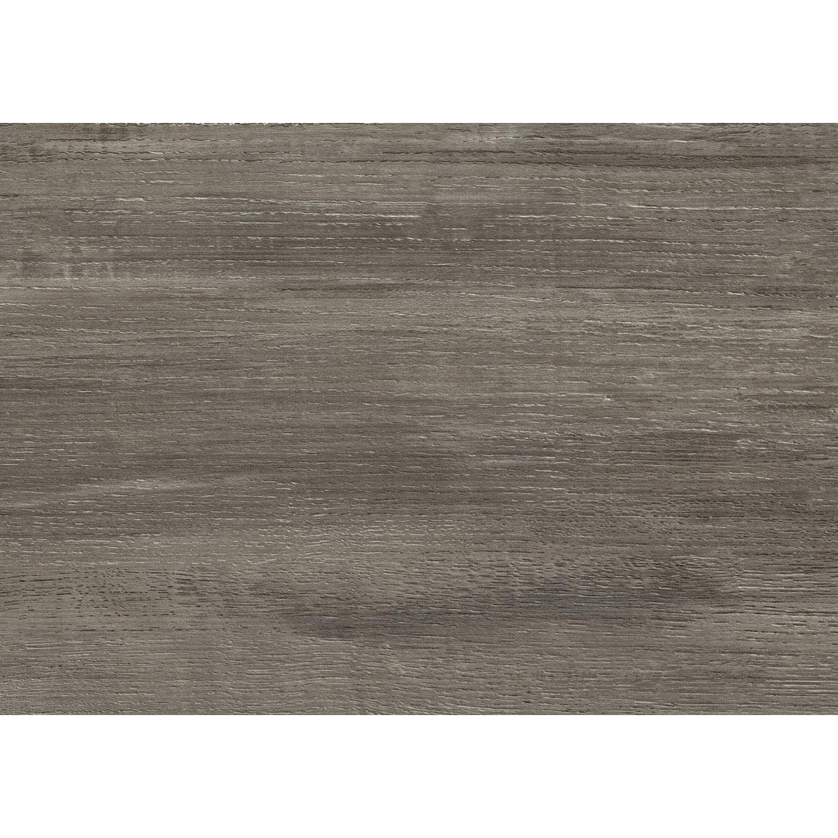 Detail of Bainbridge weathered gray bookcase side panel and framing