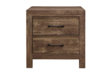 Front facing rustic brown panel bed