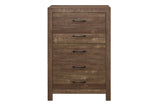 Corbin Rustic Brown Panel Bedroom Set main bed view