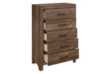 Corbin Rustic Brown Panel Bedroom Set main bed view