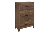 Corbin Rustic Brown Panel Bedroom Set main bed view