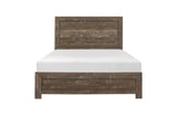 Corbin Rustic Brown youth bedroom set bed close-up of panel headboard