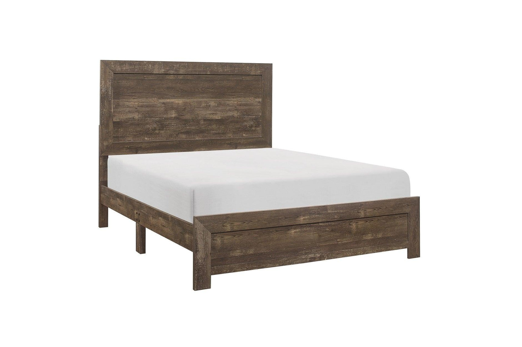 Corbin Rustic Brown youth bed slatted mattress support side angle