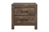 Corbin Brown Panel Bedroom Set bed side view close-up