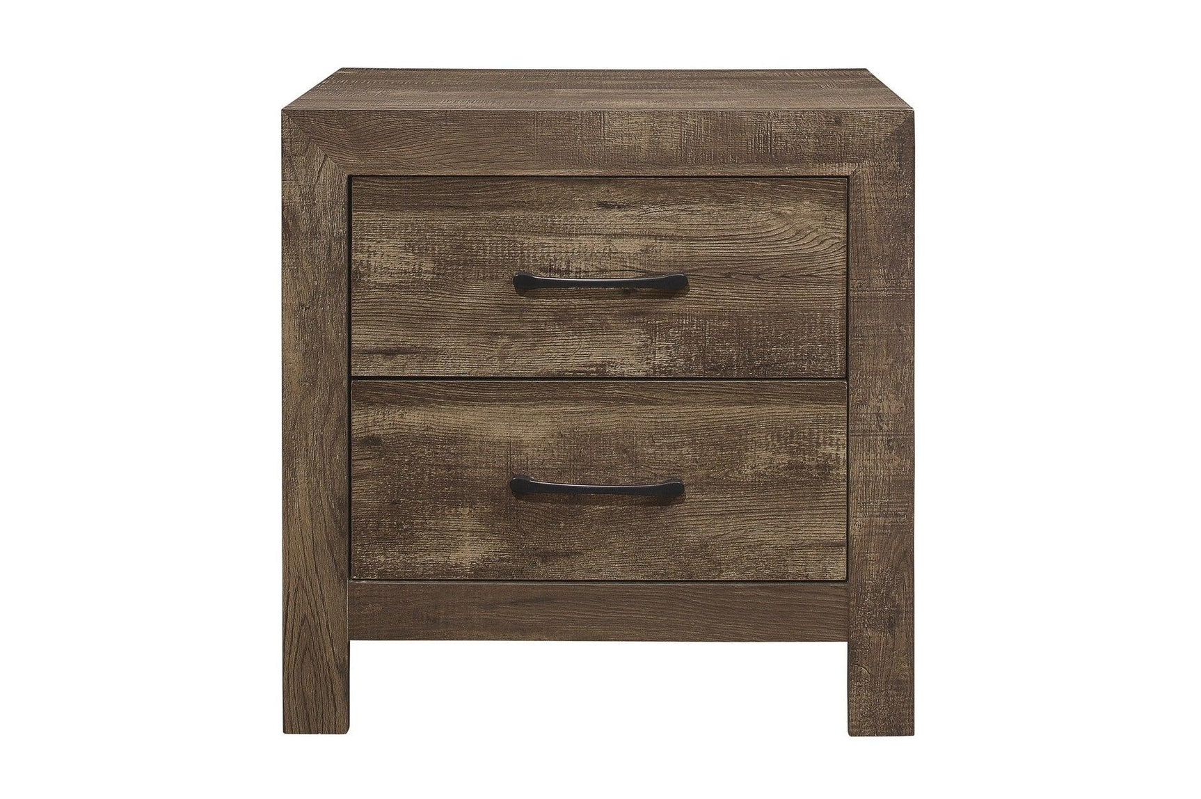 Corbin Brown Panel Bedroom Set bed side view close-up