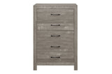 Corbin Rustic Gray Panel Bedroom Set full view