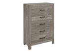 Corbin Rustic Gray Panel Bedroom Set full view