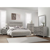 Corbin Gray Finish Contemporary Faux Wood Veneer, Wood And Engineered Wood Youth Queen Bed - Ella Furniture