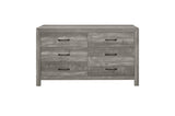 Corbin Gray Panel Bedroom Set dresser and mirror front view