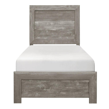 Corbin Gray Twin Panel Bed front view