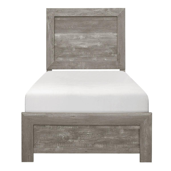 Corbin Gray Twin Panel Bed front view