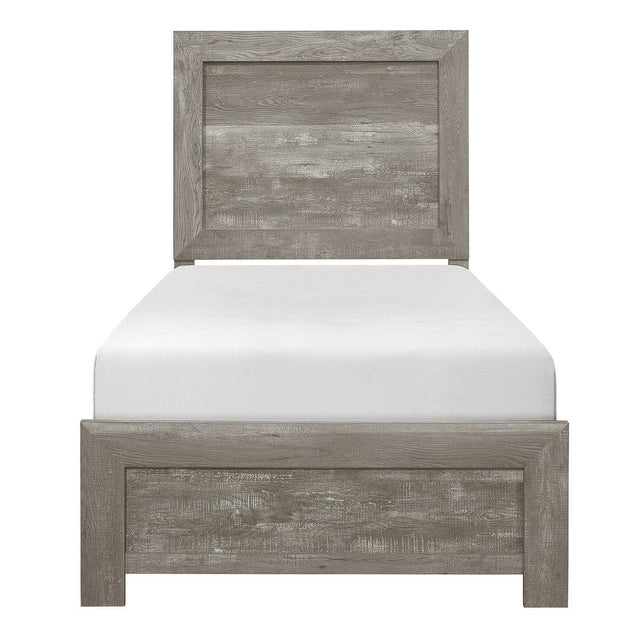 Corbin Gray Twin Panel Bed front view
