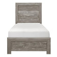 Corbin Gray Faux Wood Veneer Twin Bed front view
