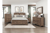 Side view of Corbin Rustic Brown Panel Bedroom Set bed