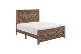 Bedroom perspective of Corbin rustic brown panel bed
