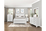Corbin Rustic White Panel Bedroom Set side bed view