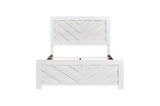 Corbin Rustic White Panel Bedroom Set bed no background side view