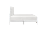 Corbin Rustic White Panel Bedroom Set bed side angle