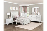 Corbin Rustic White Panel Bedroom Set bedroom view