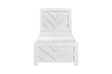 Corbin Rustic White Panel Bedroom Set bed main side view