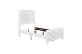 Corbin Rustic White Panel Bedroom Set dresser and nightstand included