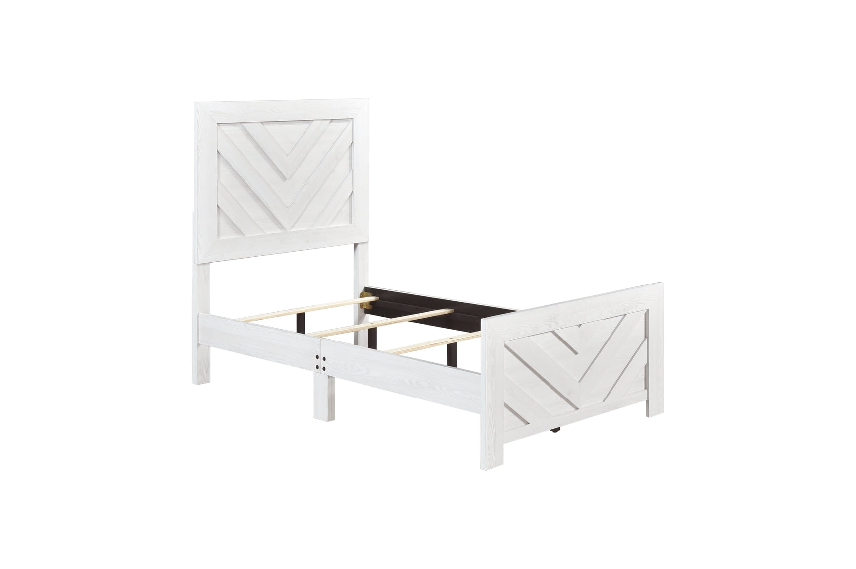 Corbin Rustic White Panel Bedroom Set dresser and nightstand included