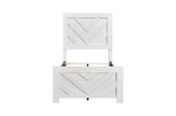 Corbin Rustic White Panel Bedroom Set side angle