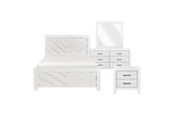 Corbin Rustic White Panel Bedroom Set main bed view
