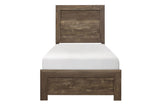 Corbin Brown Panel Bedroom Set bedroom view with bed clean background