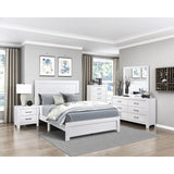 Assembled Tereza White Queen Panel Bed in bedroom