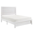 Side view of Tereza White Queen Panel Bed