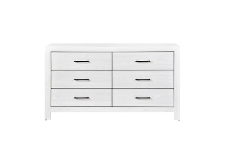 Corbin Rustic White Panel Bedroom Set chest and dresser set