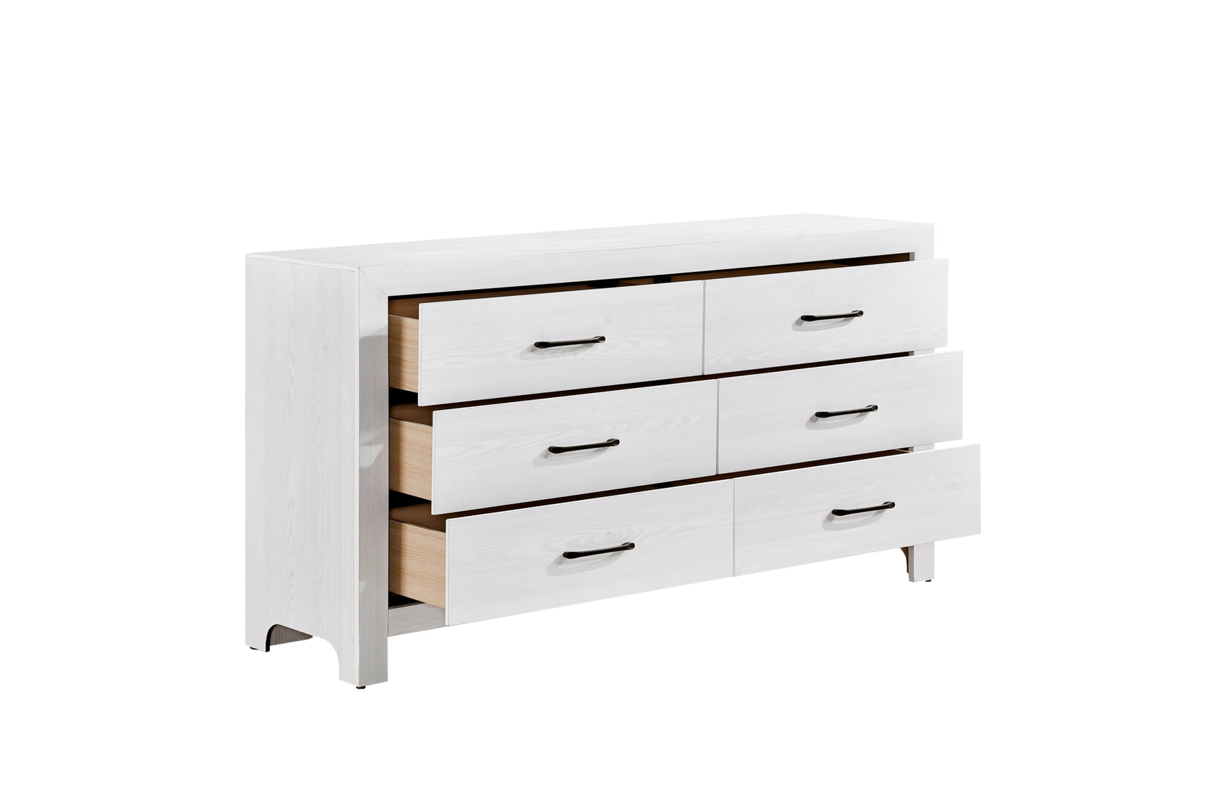 Corbin Rustic White Panel Bedroom Set dressing mirror view
