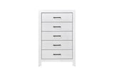 Corbin Rustic White Panel Bedroom Set main bed view