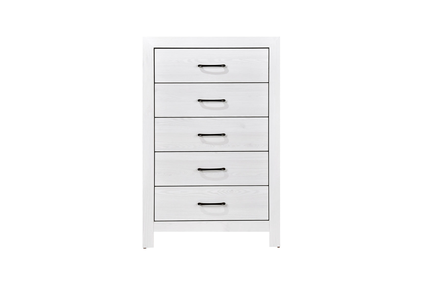 Corbin Rustic White Panel Bedroom Set main bed view