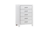 Corbin White Panel Bedroom Set dresser and nightstand set angle