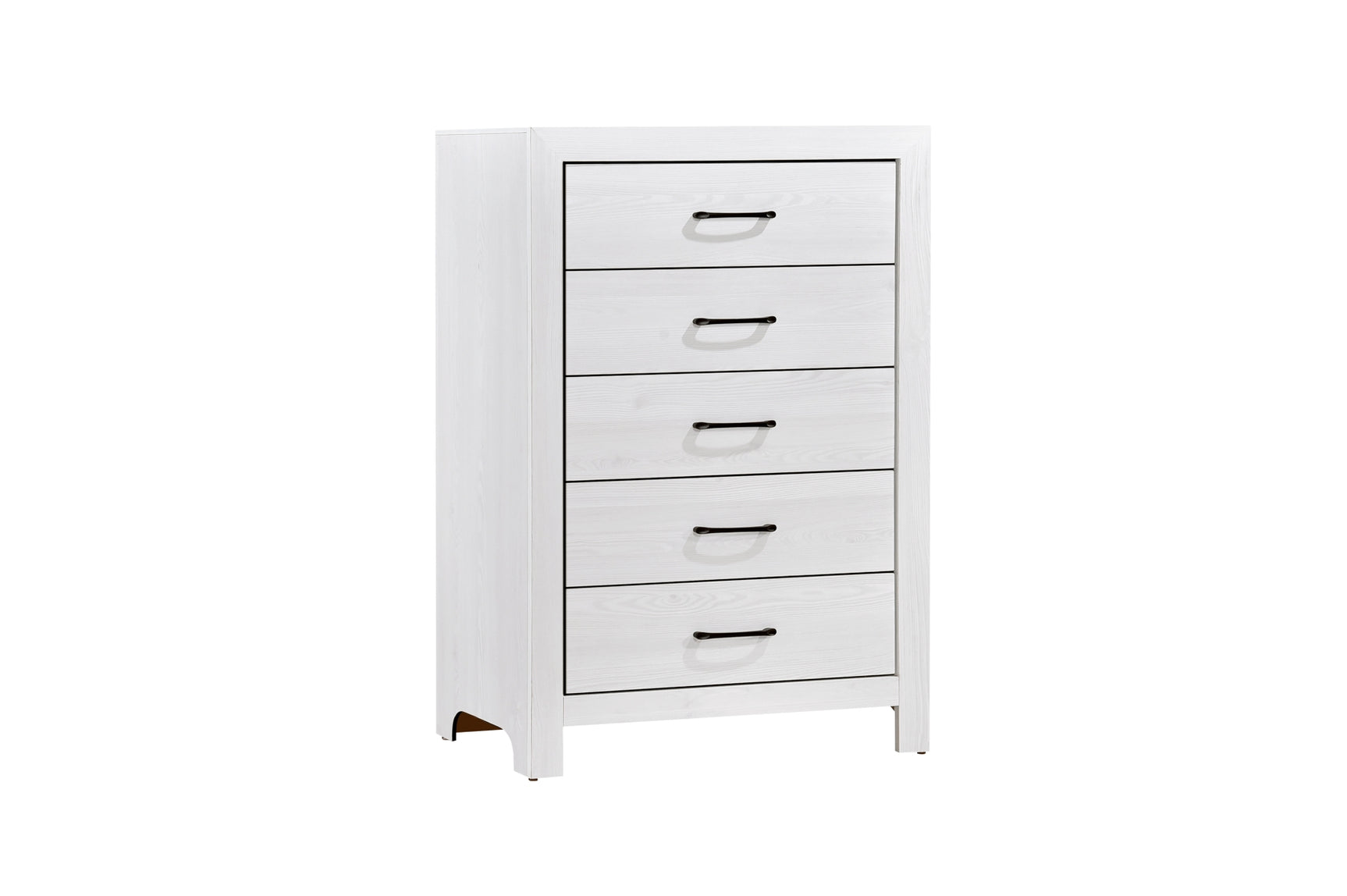 Corbin Rustic White Panel Bedroom Set main bed view