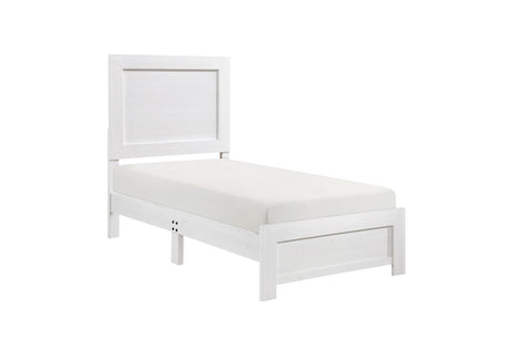 Corbin White Panel Bedroom Set king bed side profile