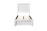 Corbin White Panel Bedroom Set bedroom setup with chest and nightstand