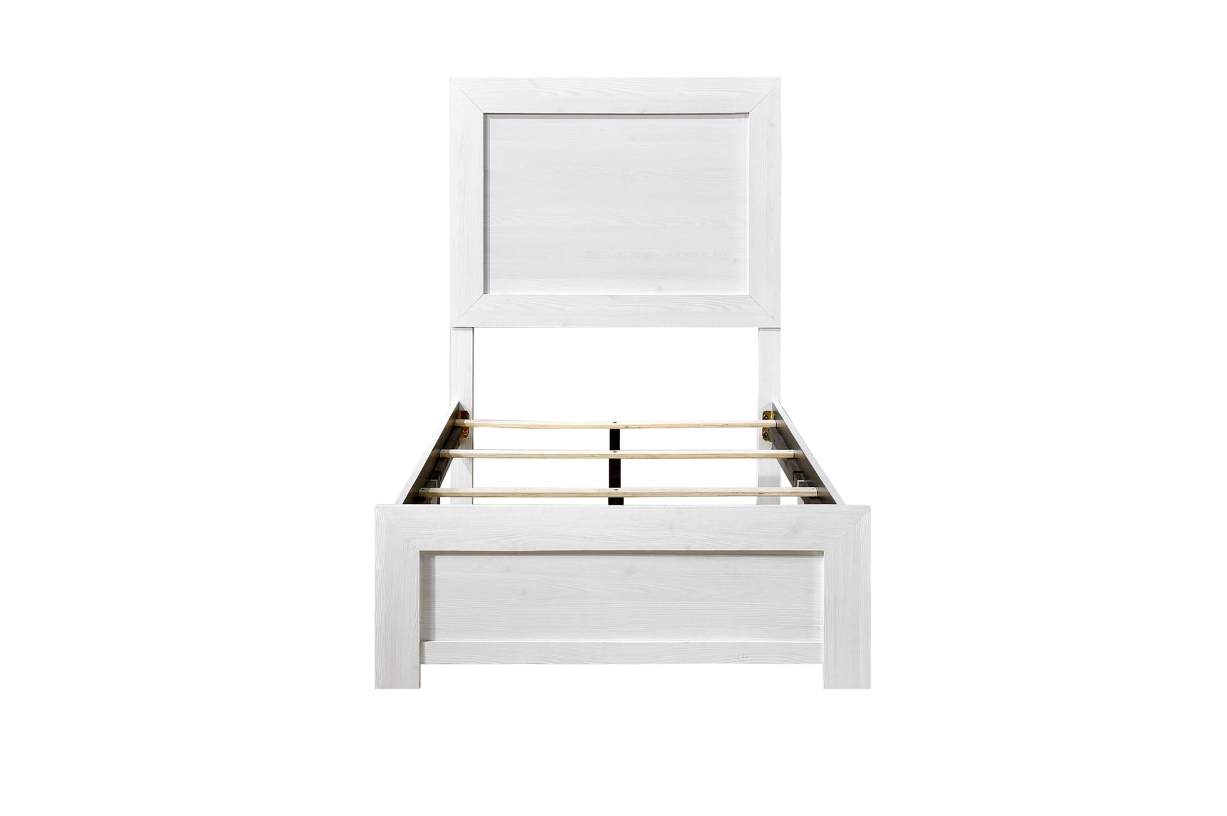 Corbin White Panel Bedroom Set bedroom setup with chest and nightstand