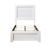 Corbin White Panel Twin Bed close-up detail