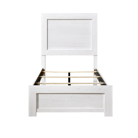 Corbin White Panel Twin Bed close-up detail