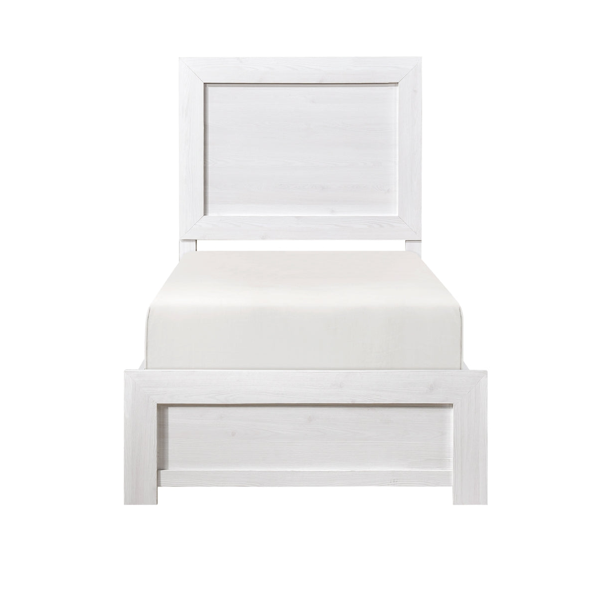 Corbin White Panel Twin Bed