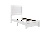 Corbin White Panel Bedroom Set detailed side view of bed frame