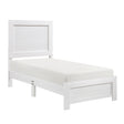 Corbin White Panel Twin Bed angled view