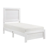 Corbin White Panel Twin Bed angled view