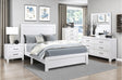 Corbin White Panel Bedroom Set main bed view