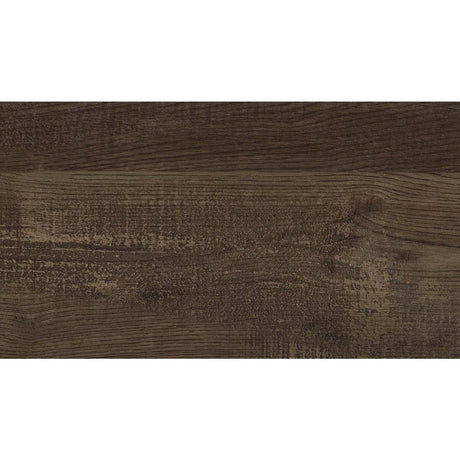 Corbin Rustic Brown Queen Bed headboard close-up with embossed texture