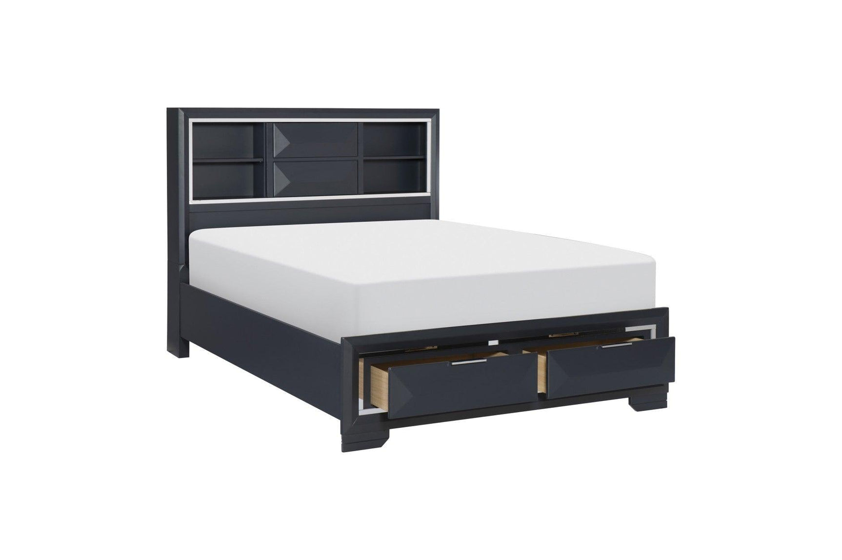 Top angle showing bed detail